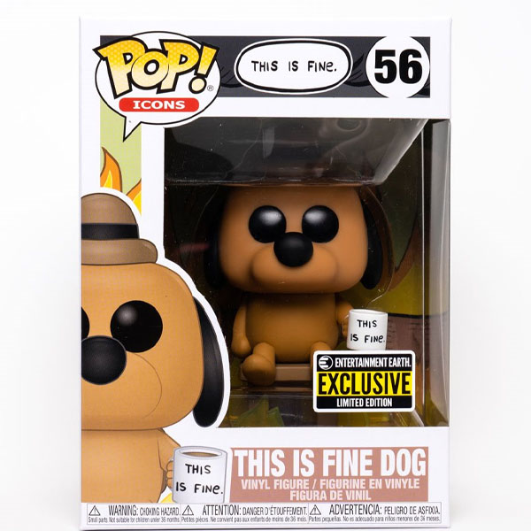 Funko POP #56 This is Fine Dog - This is Fine Dog Exclusive Figure